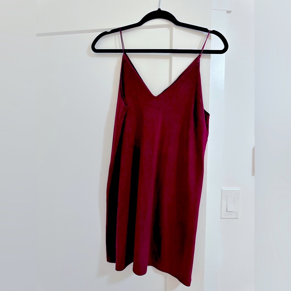 Suede Red Dress
